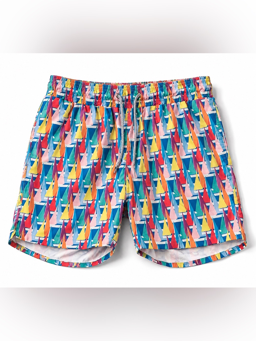 Michaels USA Multicolor Sailboat Print Swim Trunks Men’s Medium Lined Beach